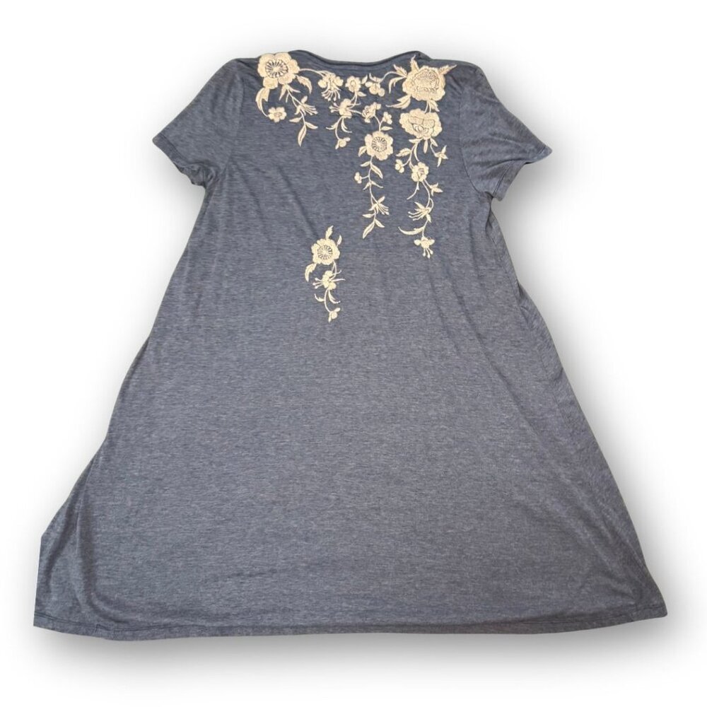 NWOT Johnny Was Embroidered Blue Tunic Dress Size Medium - Picture 5 of 5